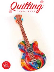 Plantilla de quilling de papel de guitarra de Madmade IN