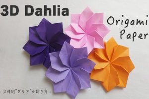 How To Make An Origami 3D Dahlia by Howpon