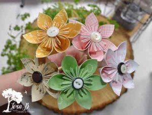 How To Make Easy Origami Flowers by Lora Bloomquist