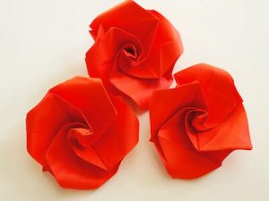 How To Make Simple Origami Rose by Christine's Crafts