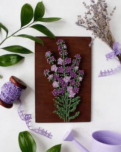 Lavender Flower String Art Kit by Anna Handmade DIY