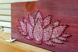 Lotus Flower String Art Pattern by Nine Red