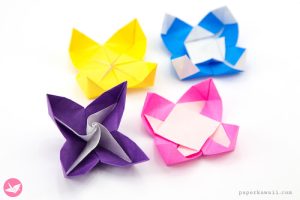 Origami Pinwheel Flowers by Paper Kawaii