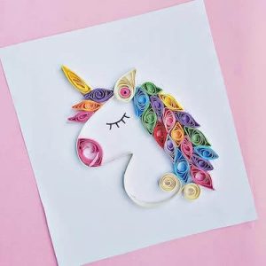 Arte de unicornio con pluma de papel de Hello Wonderful