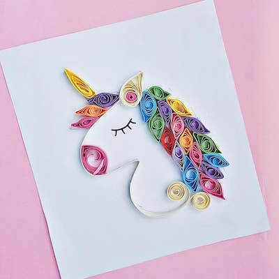 Paper Quill Unicorn Art by Hello Wonderful