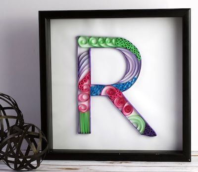 Paper Quilled Monogram by The Spruce Crafts