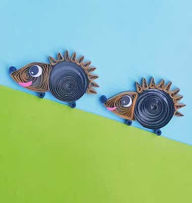 Quilled Paper Hedgehog Craft by Kids Craft Room