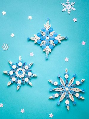 Quilled Snowflake Patterns by Red Ted Art