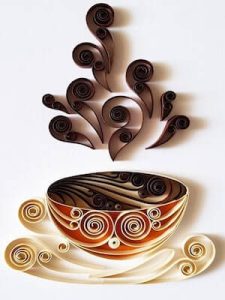 Diseño de café Quilling por Paperlicious BG