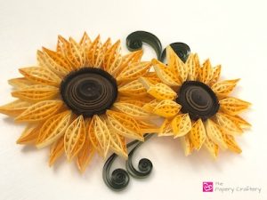 Girasoles de papel Quilling de The Papery Craftery