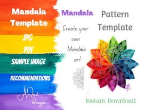 Rainbow Mandala Quilling Design by AQ Art Studio