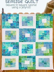 Seaside Squares Lap Quilt Pattern by Jamie Sanders