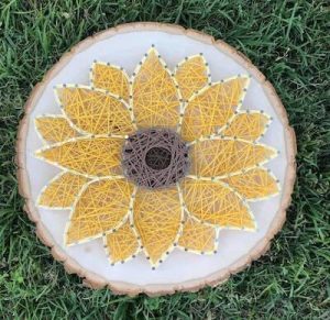 Sunflower String Art Template by Strings By Jen
