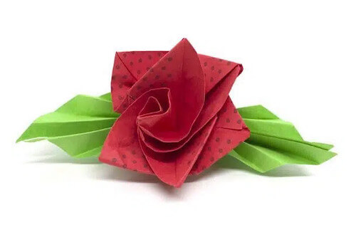 3D Origami Rose de la revista DIY