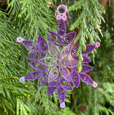 DIY Christmas Tree Snowflake Quilling Pattern from Craftquiller