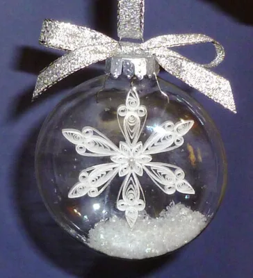 Quilled Snowflake Inside Glass Ornament Pattern from TheArtofQuilling