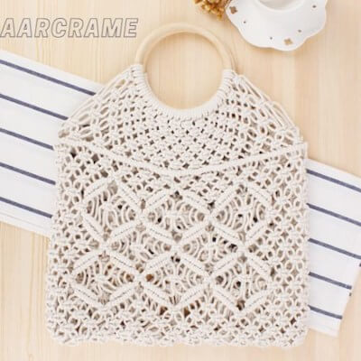 Boho Macrame Shopping Bag from Aarcrame