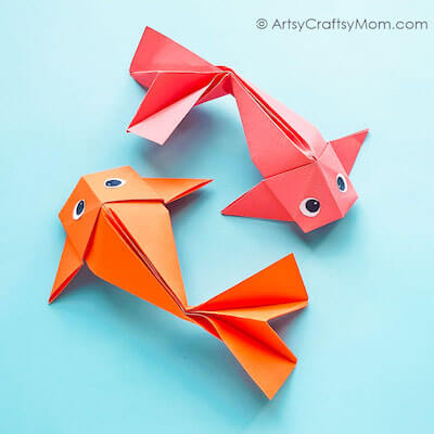 Easy Origami Koi Fish by Artsy Crafty Mom
