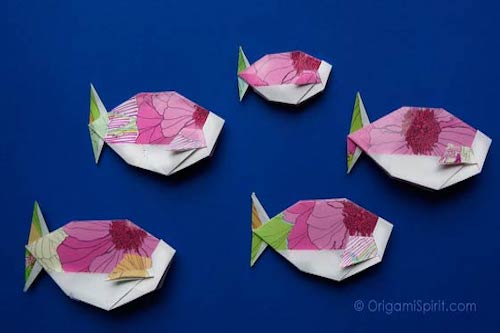 Cómo hacer un pez nadador de origami por Leyla Torres