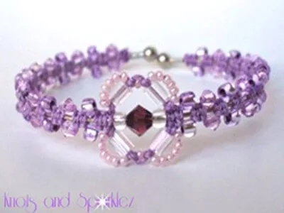 Micro Macrame Bangle Bracelet Tutorial by Knots And Sparklez