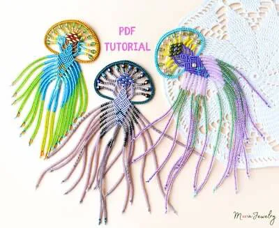 Micro Macrame Jellyfish Pattern by Marta Jewelry