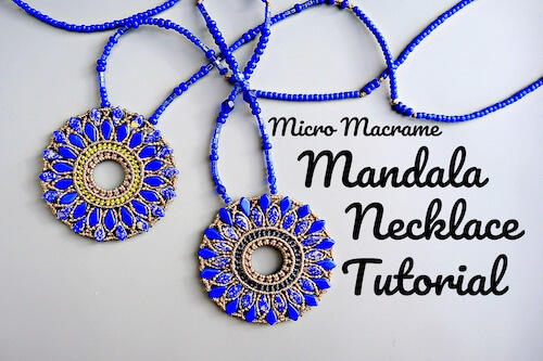 Micro Macrame Mandala Necklace Pattern by Knot Just Macrame