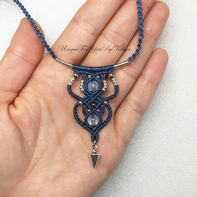 Mini Boho Micro Macrame Necklace Pattern by Unique For You By Vanya