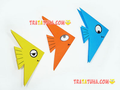 Pez de origami para niños de Tratatuha