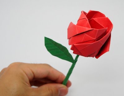 Rosa de origami de Jo Nakashima