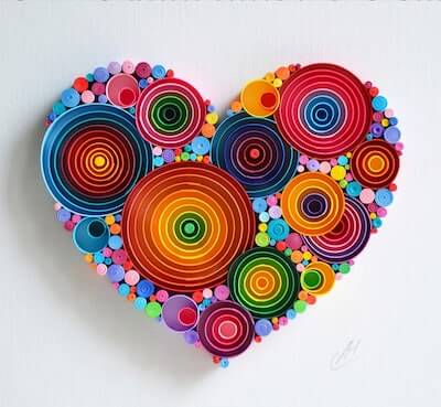 Paper Quilling Heart Pattern by Larissa Zasadna