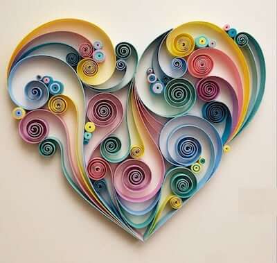 Quilling Heart Pattern by Paperlicious BG