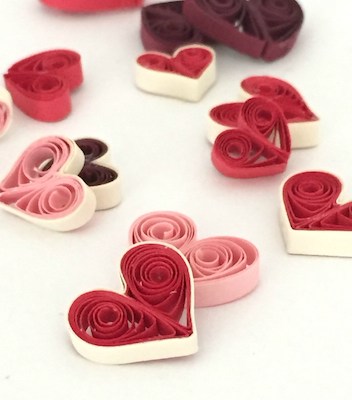 Quilling Paper Hearts by The Papery Craftery
