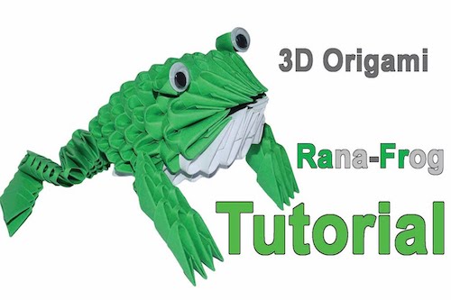 Rana de origami 3D de Ying 3D Origami