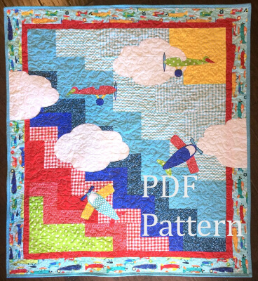 Airplane Baby Quilt Pattern by ChristineJDesigns