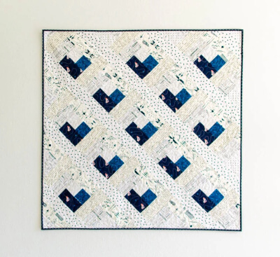 Baby Heart Log Cabin Quilt Pattern by Sew Can She