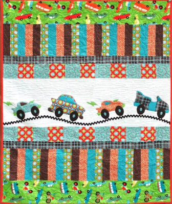 Coopers Cars Baby Boy Quilt Pattern by SweetRubyQuilts