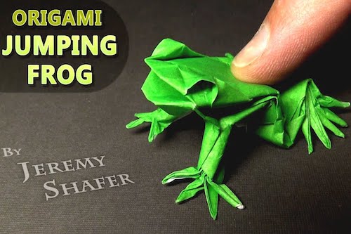 Cómo hacer una rana de origami por Jeremy Shafer Origami