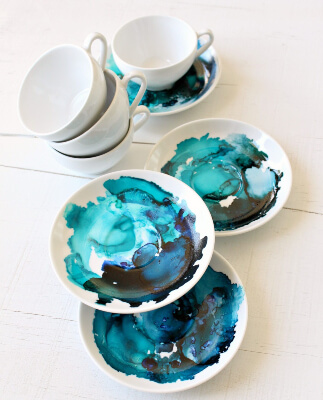 Alcohol Ink Ceramics from Dans le Lakehouse