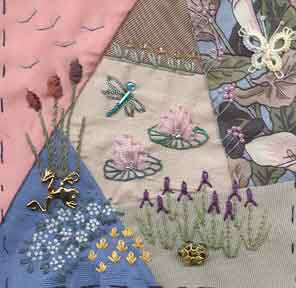 An Embellished Crazy Quilt Block Tutorial by Ena Flynn