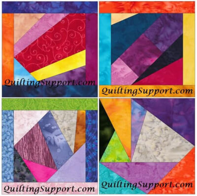 Crazy Block Quilt Pattern by HamburgCreations