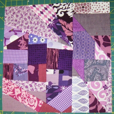 Crazy Patch Piecing Pattern by Happy Quilting Melissa