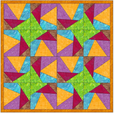 Crazy Patch Quilting Block Pattern by HamburgCreations