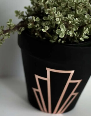 DIY Art Deco-inspired Planter from Practical and Pretty