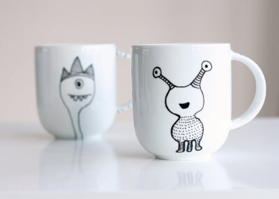 Decorative Coffee Mug Tutorial from Crafts & DIY