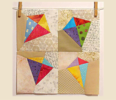 Krazy Kites Quilt Block Pattern by CutStitchandPiece