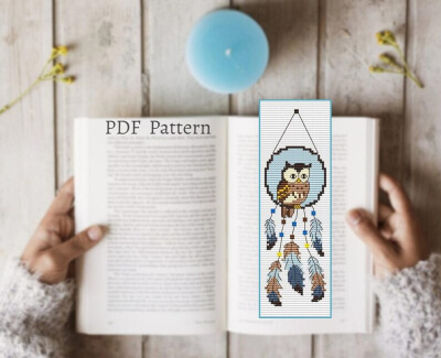 Dream Catcher Bookmark Cross Stitch Pattern by ColorsMode