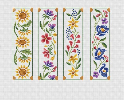 Floral Bookmarks Cross Stitch Pattern by KseniaCrossStitch